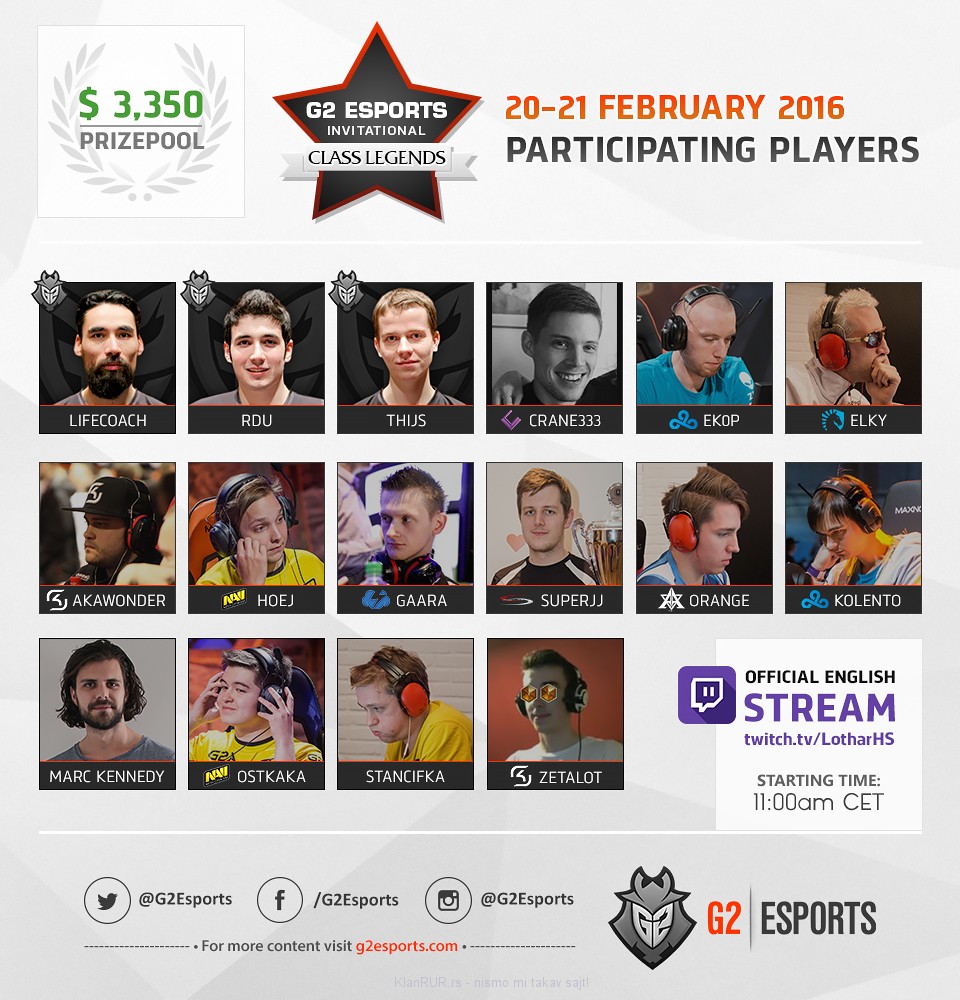 g2 Class Legends igrači