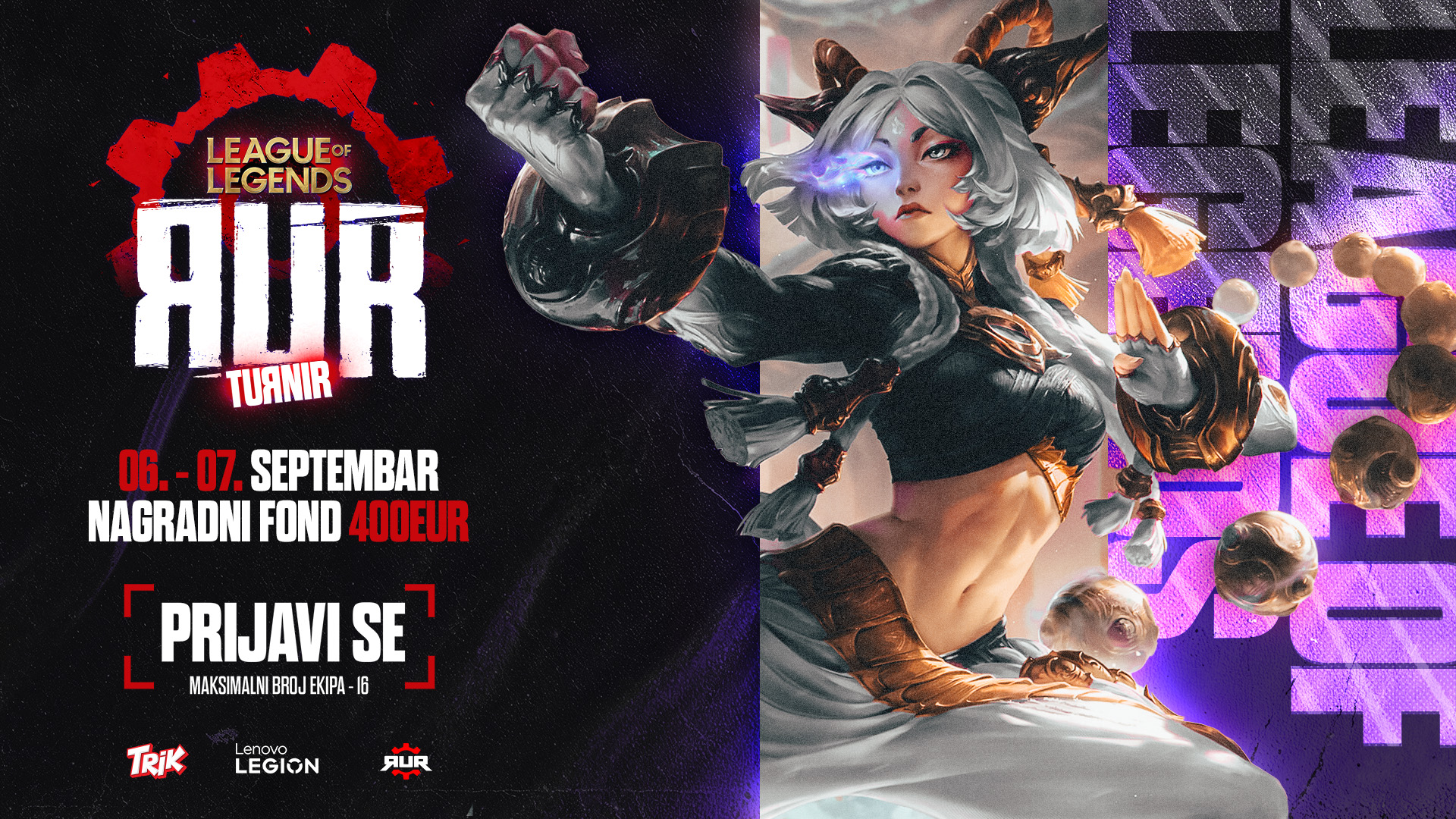 RUR vas poziva na novi LoL 5v5 turnir